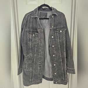 American Eagle Outfitters Black Denim Jacket